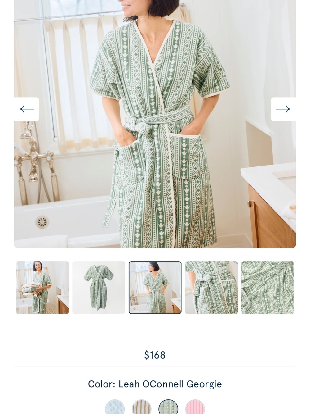 Weezie x Leah O’Connell Georgie Short Sleeve Robe